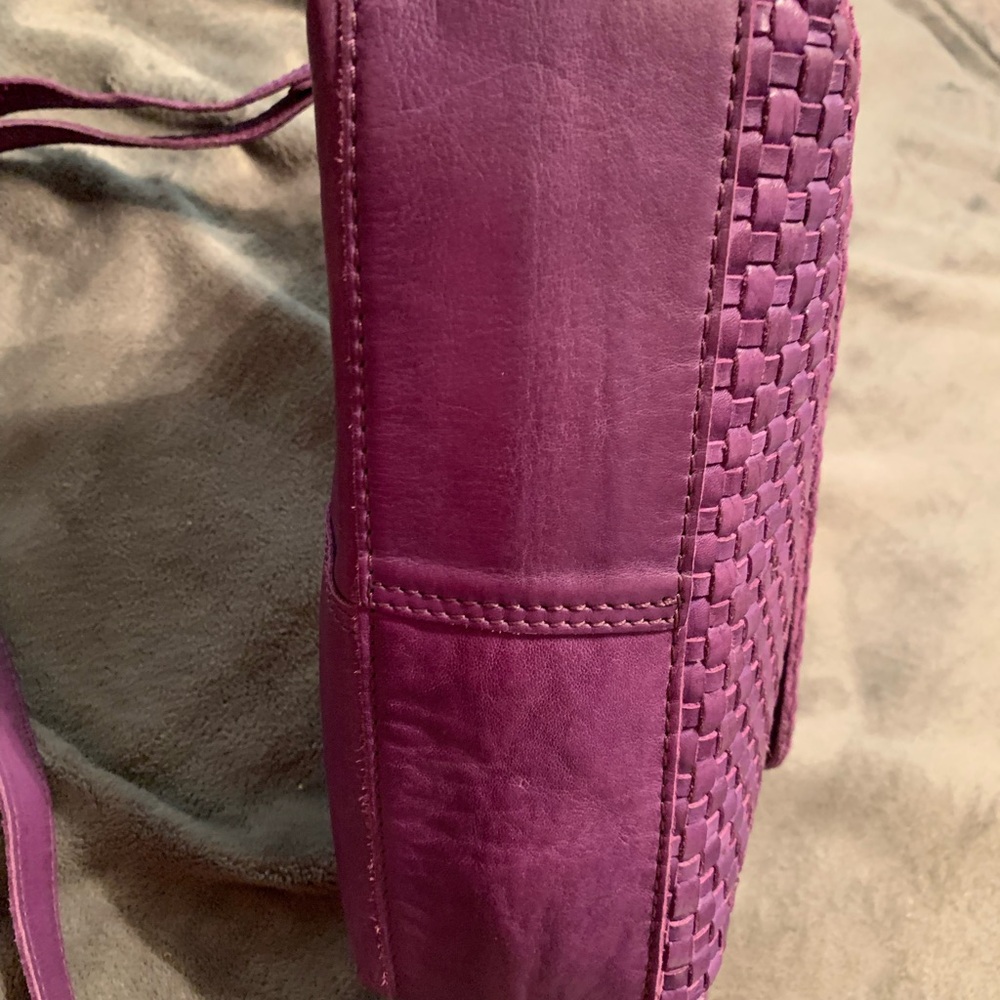 American Leather Co Purple Woven Shoulder/ crossbody Bag 🌺 - Picture 14 of 14